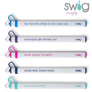 Swig Double Stainless Steel Straw Set